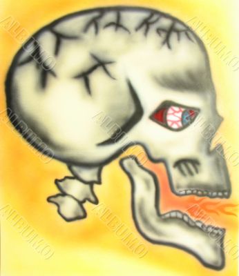 Airbrushed skull