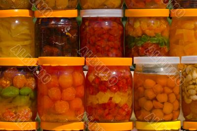 assorted canned fruits