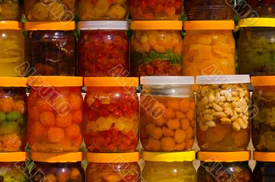 assorted canned fruits