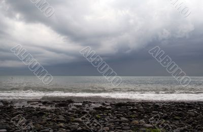 storm on Black Sea, Sochi, Russia