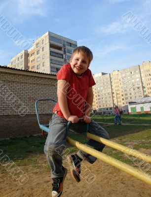 boy on a swing