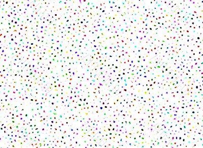 Small coloured blots on light background