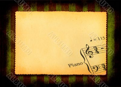 paper with part of music note