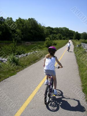 children riding bikes