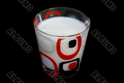 Retro glass of milk.