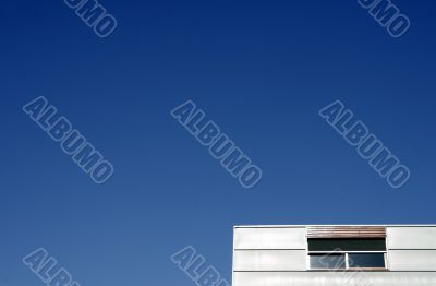 Blue Sky Over House Window