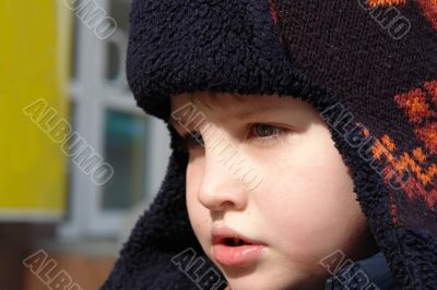 boy in a winter cap
