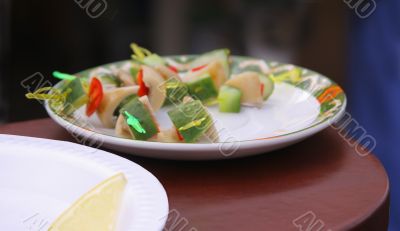 Plate with snack