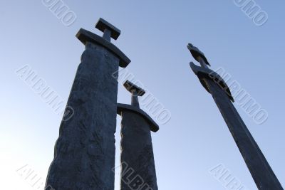 Swords in rock