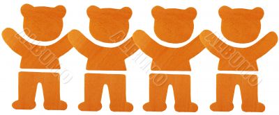 color teddy wood background