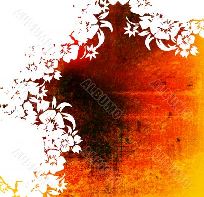 floral style backgrounds frame