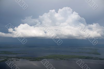 The Castleses in the air.