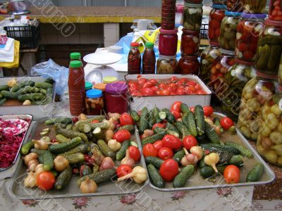 Assortment  of vegetables at the market