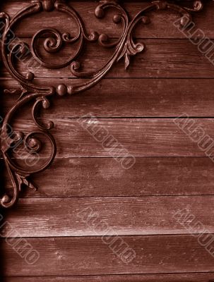 grunge wood and iron background