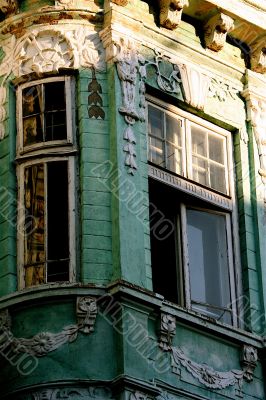 The window of an ancient house