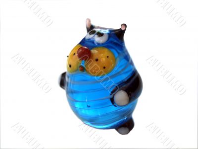 Glass toy cat