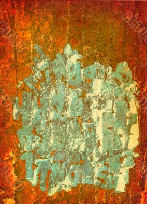 orange background with paint