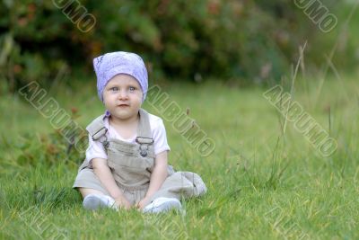 baby on the grass