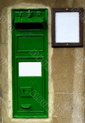 green post box
