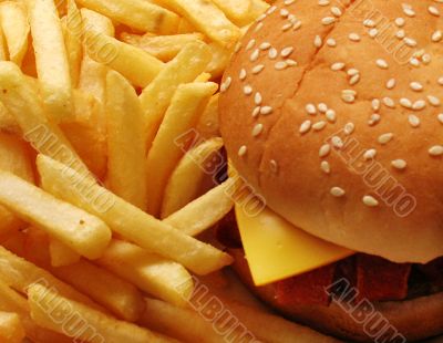 sausage in a bun with chips