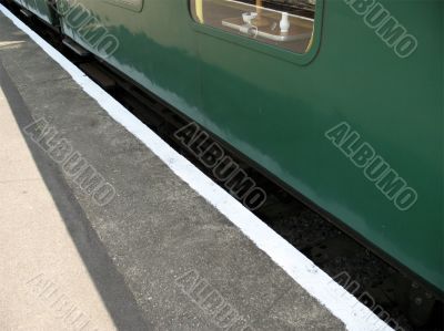 Train and platform abstract perspective