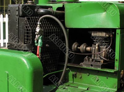 old engine and radiator