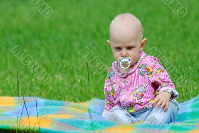 baby in the garden