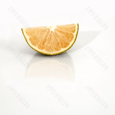 Piece of an orange isolated