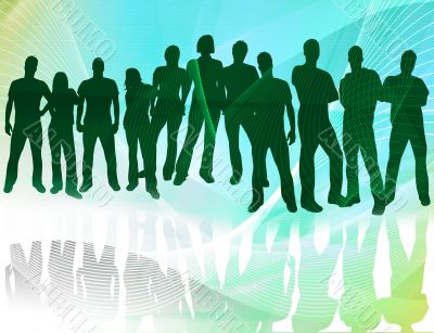 textures style of people silhouettes