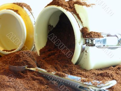 spilled coffee
