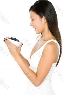 Woman With Blueberries