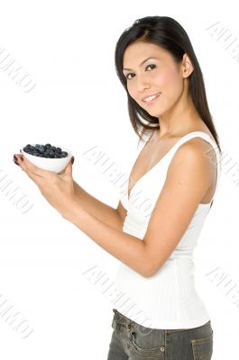 Woman With Blueberries