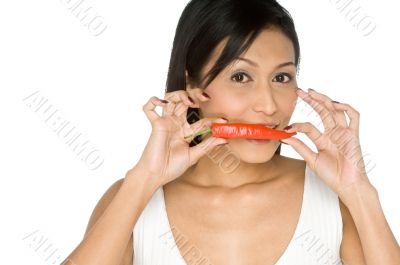 Woman and Chilli