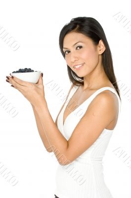 Woman With Blueberries