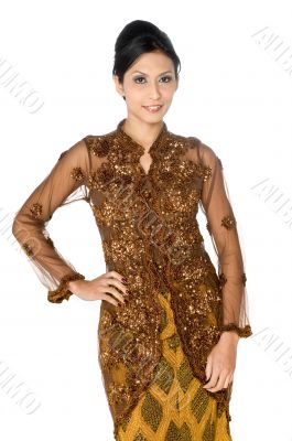 Beautiful asian women in traditional dress