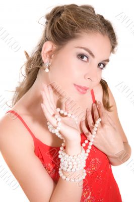 Girl with pearls