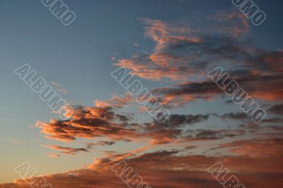 orange clouds formation