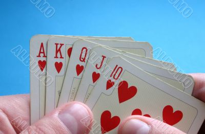 hand and Royal Flush
