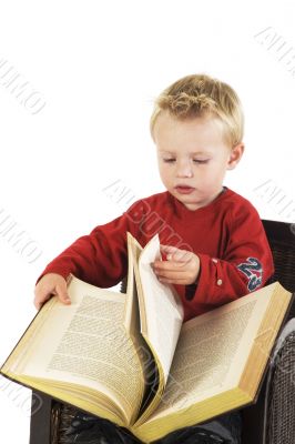 child is reading