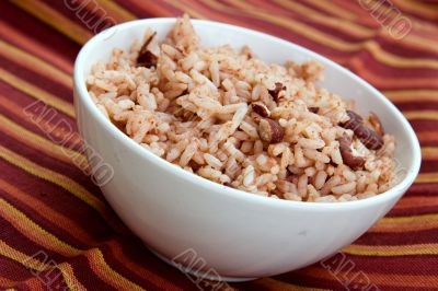 Caribbean rice and kidney beans