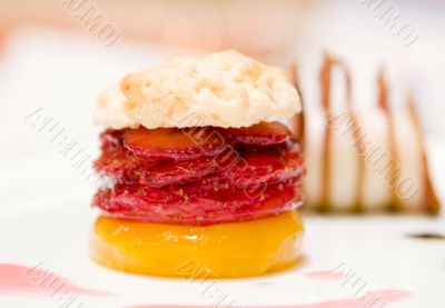Peach and Strawberry Cobbler