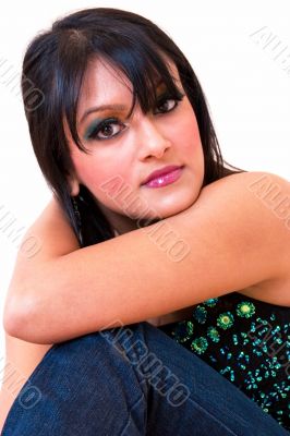 Relaxed Indian woman