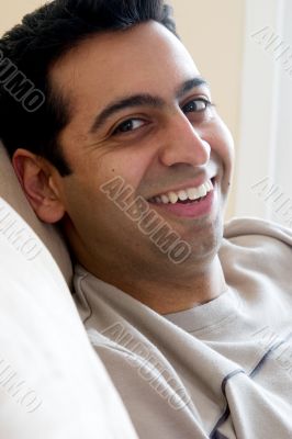 Happy East-Indian man