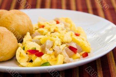 Vegetable Dumpling with Saltfish