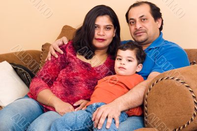East Indian Couple with their son