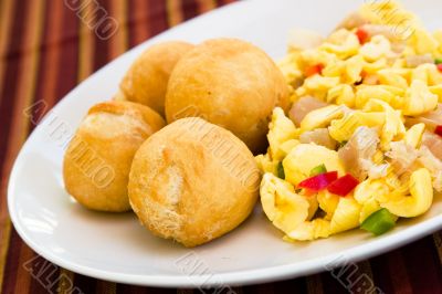 Vegetable Dumpling with Saltfish