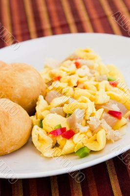 Vegetable Dumpling with Saltfish