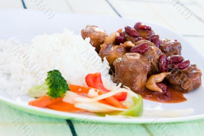 Oxtail Stew with Rice and Vegetables