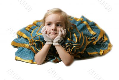 retro girl in seviliana dress