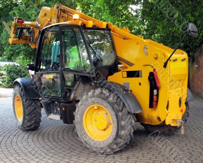 Yellow construction vehicle